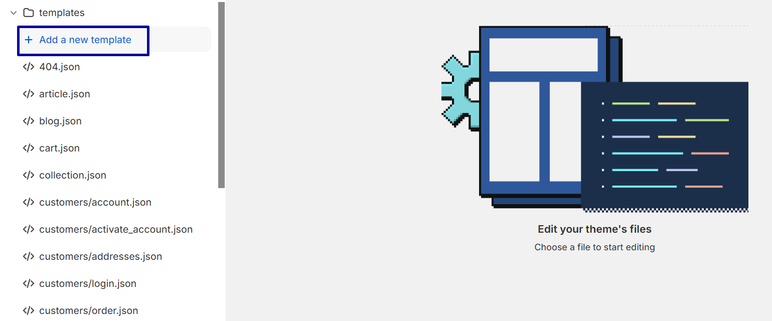 click “Add a new template,” 